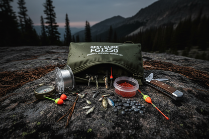 Survival Fishing Kit Flat Lay