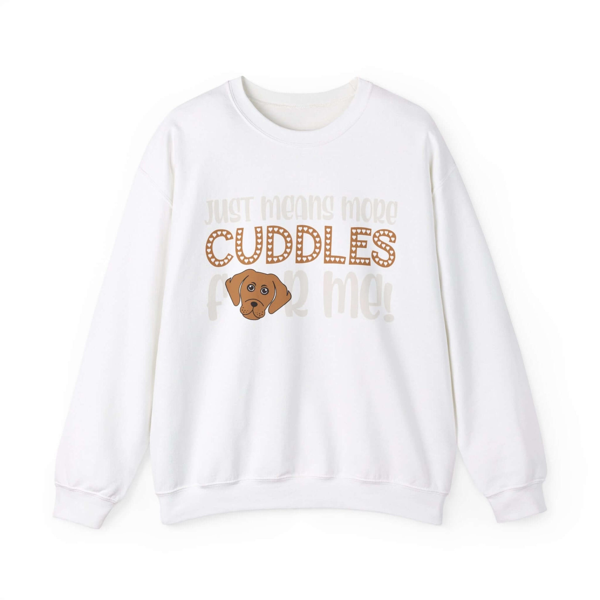 The sweatshirt for dog lovers in white.