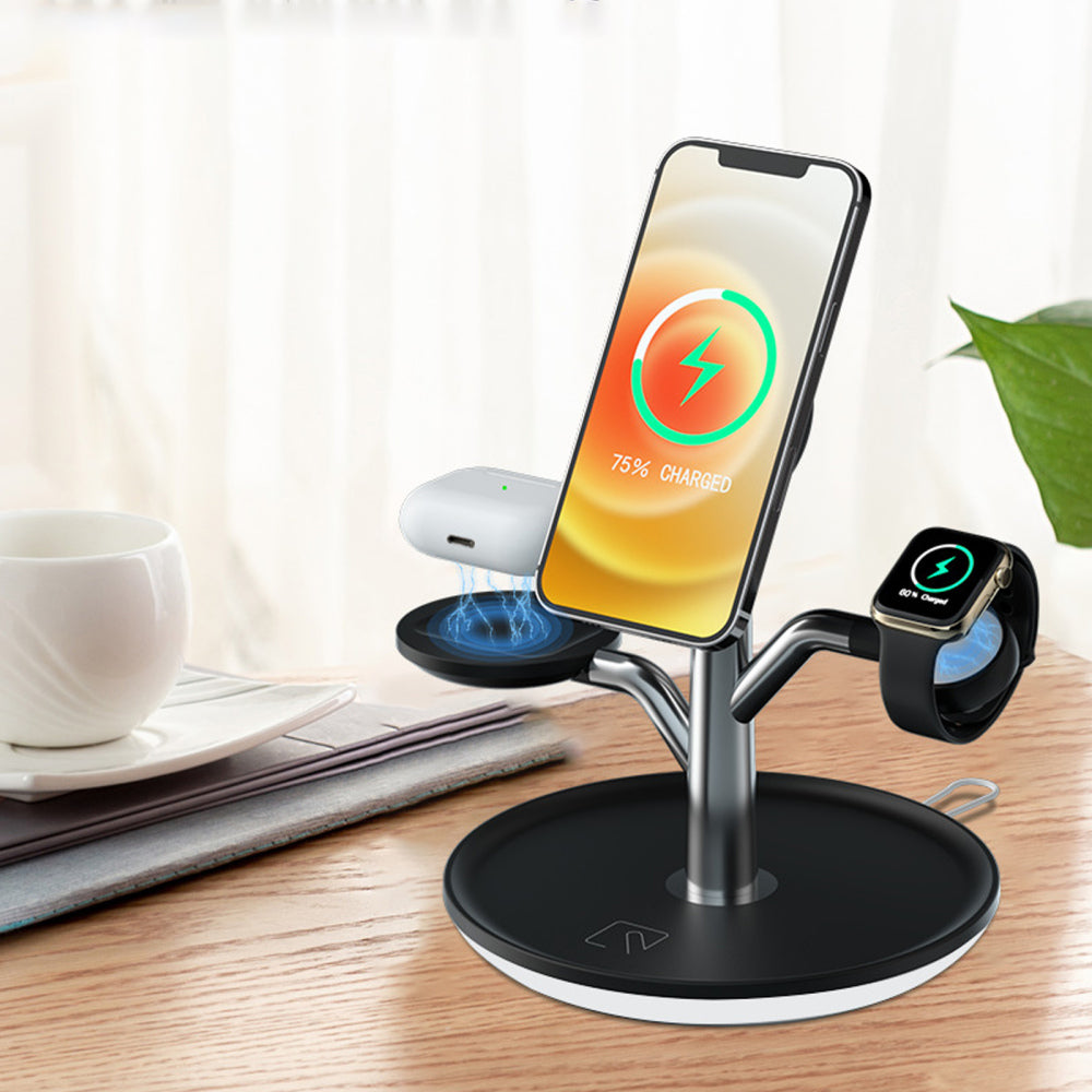 3-in-1 Wireless Charging Stand - iPhone Apple Watch AirPods - Toddcraft
