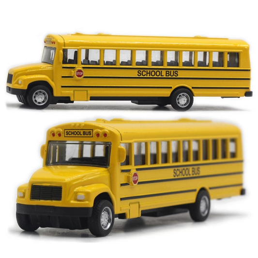 Alloy Inertial School Bus Model Car Model For Gifts Kids Boy Toys - Toddcraft