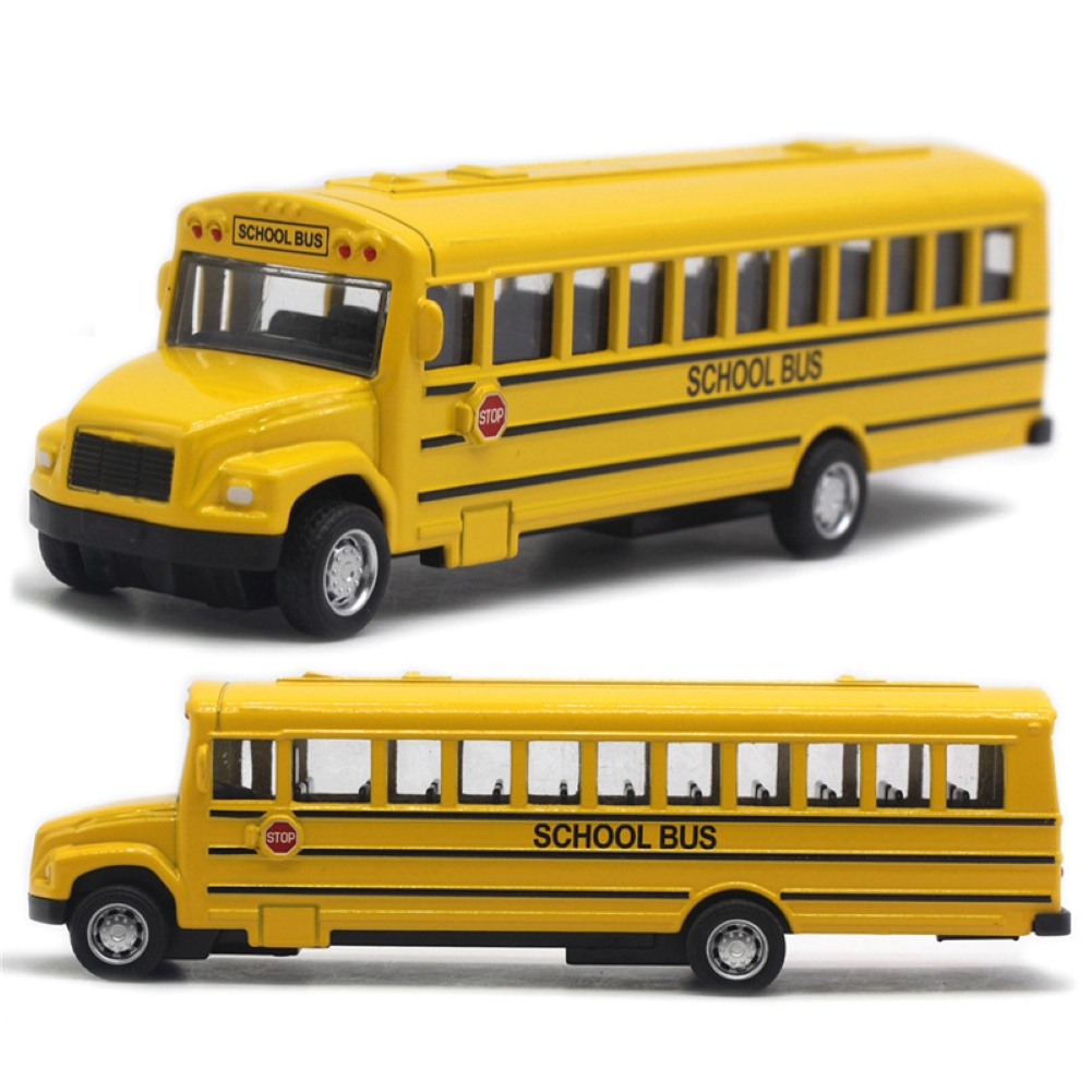 Alloy Inertial School Bus Model Car Model For Gifts Kids Boy Toys - Toddcraft