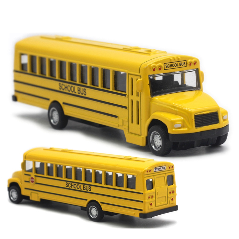 Alloy Inertial School Bus Model Car Model For Gifts Kids Boy Toys - Toddcraft