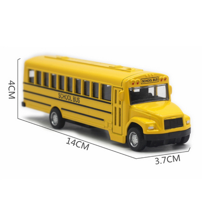 Alloy Inertial School Bus Model Car Model For Gifts Kids Boy Toys - Toddcraft