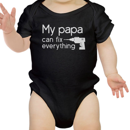 My Papa Fix Black Cute Baby Onesie Unique Fathers - Toddcraft