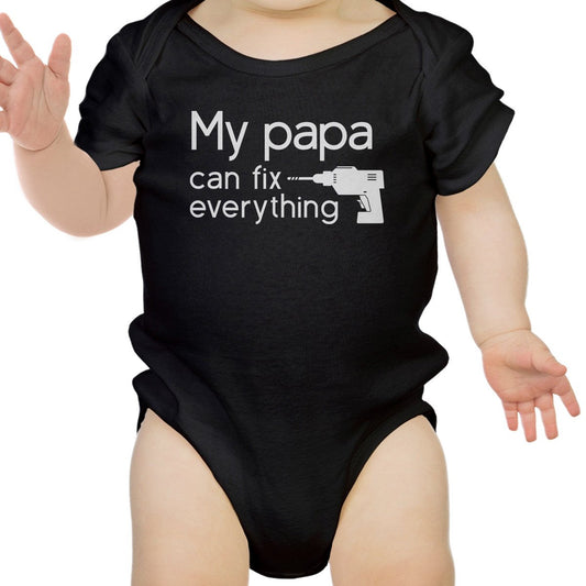 My Papa Fix Black Cute Baby Onesie Unique Fathers - Toddcraft