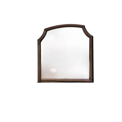 37" Espresso Abstract Wood Framed Mounted Dresser Mirror - Toddcraft