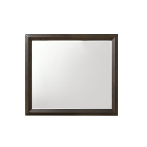 Rich Espresso Finish Wooden Rectangular Beveled Edge Mirror - Toddcraft