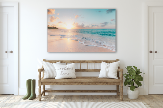 Glass Wall Art -Sea & Waves  (18x28 inches - 46x72cm) - Toddcraft