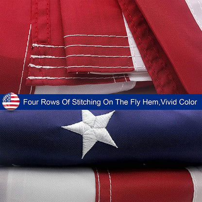 American Flag Outdoor Heavy Duty Embroidered Stars USA Flag - Toddcraft