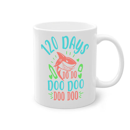 100 Days Shark Doo Doo Mug - Funny Shark Coffee Cup Gift