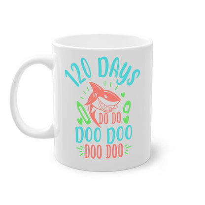 100 Days Shark Doo Doo Mug - Funny Shark Coffee Cup Gift