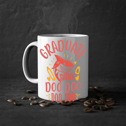 Graduate Shark Doo Doo Mug - Funny Graduation Coffee Cup Gift