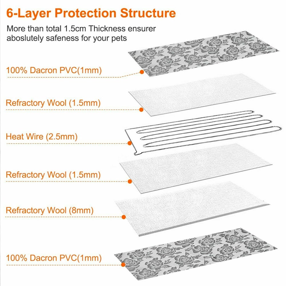 Thermal Heating Waterproof Bed Pad for Pets with Adjustable - Toddcraft